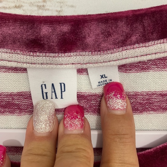 GAP Softspun Maroon & White Stripe Velvet … - Picture 5 of 7